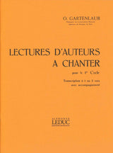 Gartenlaub, Lectures d'auteurs cycle 1 (Hamelle)
