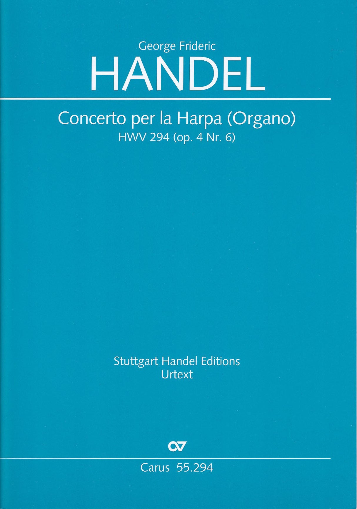 Handel, Concerto op. 4/6 Full Score (Carus)