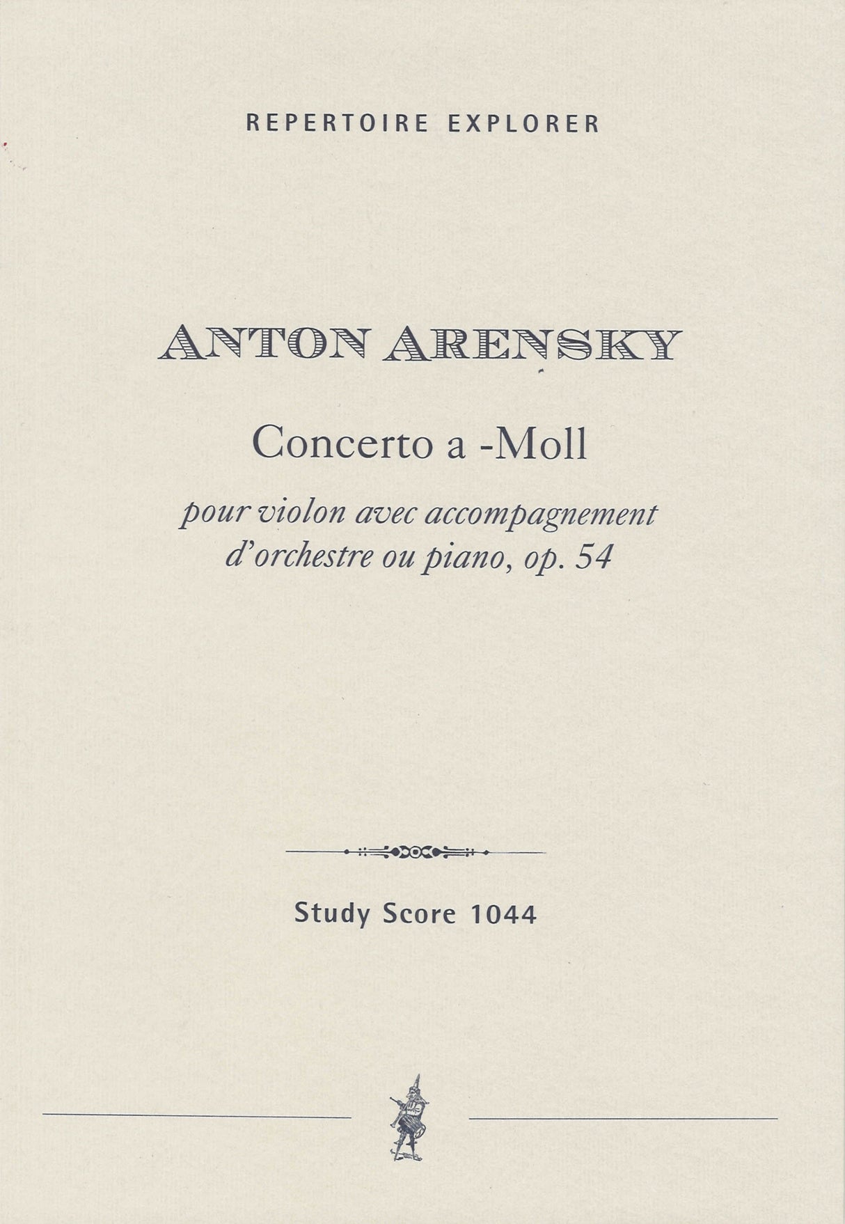 Arensky, Concerto for Violin op. 54 (Hoflich)