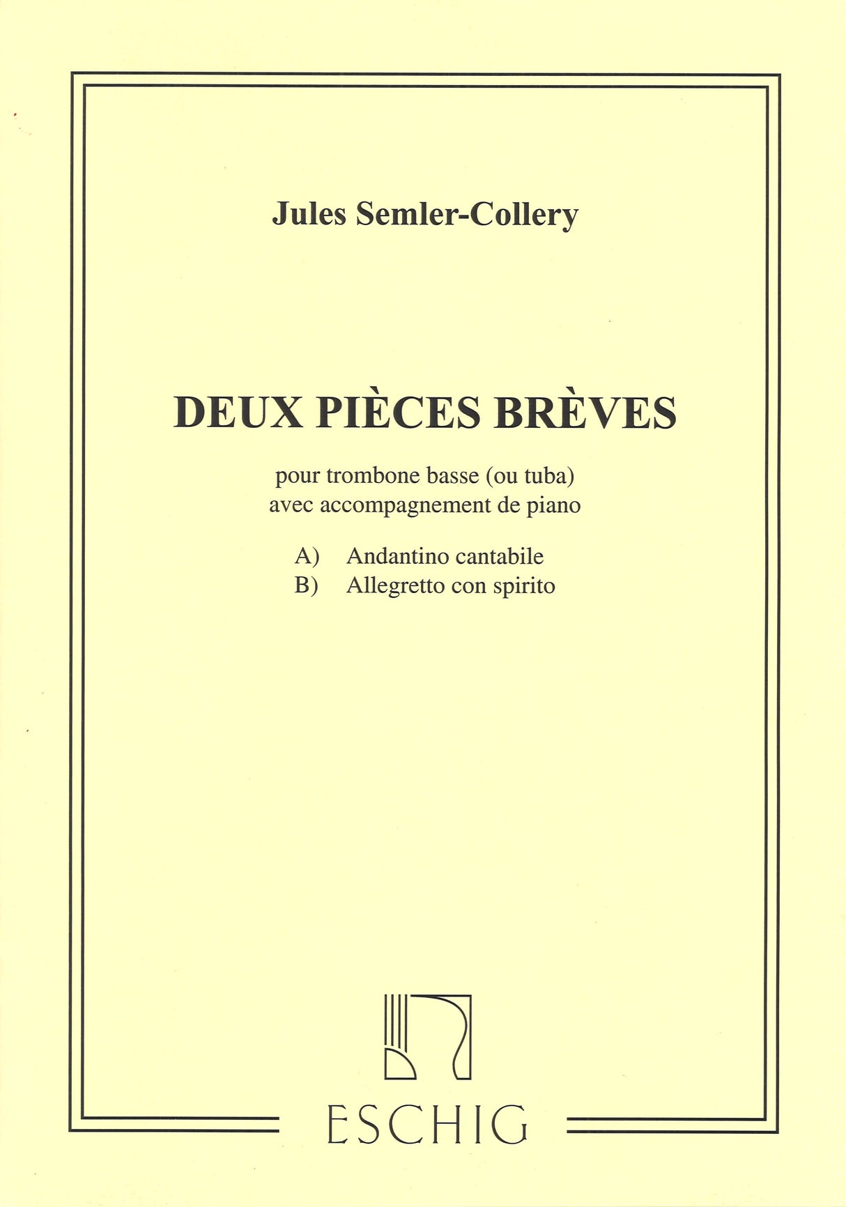 Semler-Collery, 2 Pieces breves (Eschig)