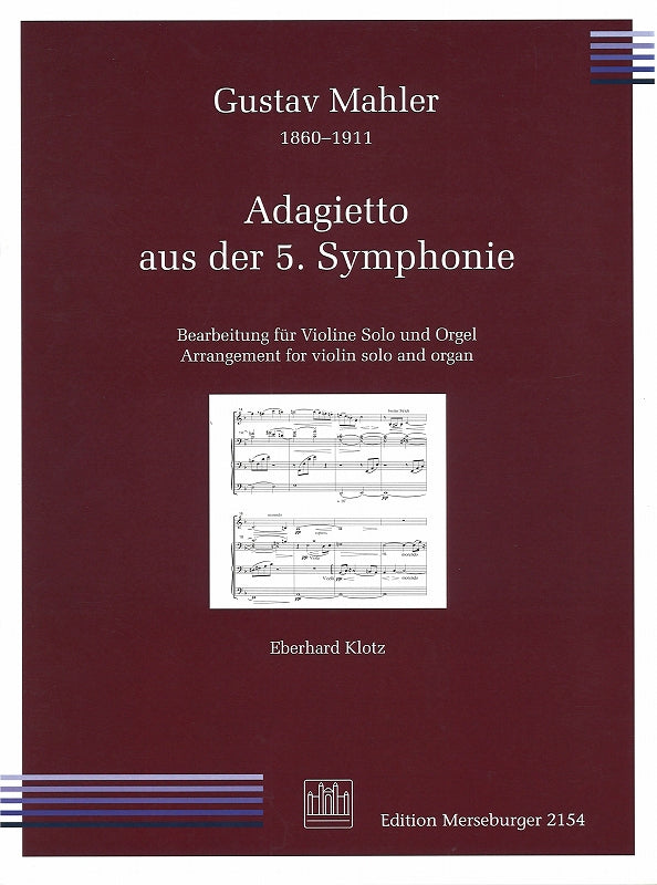 Mahler, Adagietto (Vn,Org) (Merseburger)
