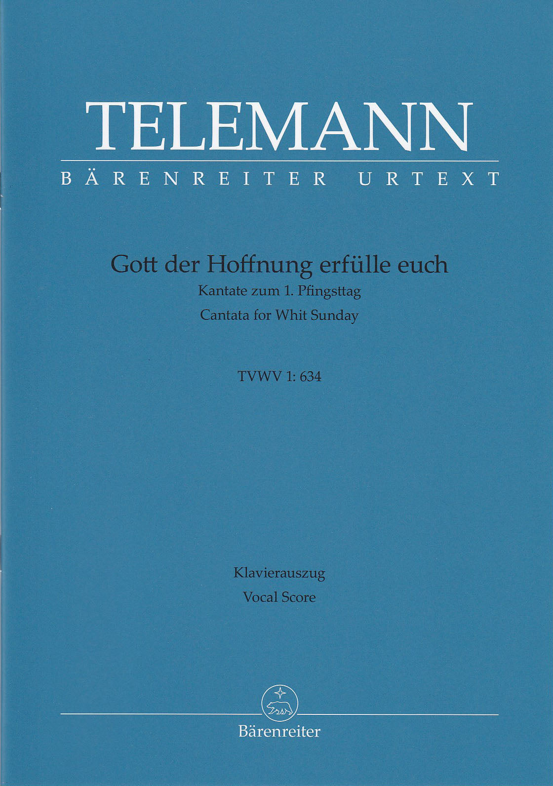 Telemann, Gott der Hoffnng erfulle euch (Barenreiter)
