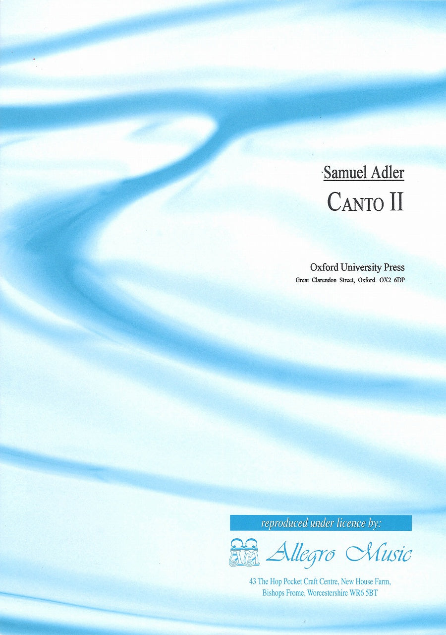 Adler, Canto 2 (Tbn Solo) (Oxford University Press/Allegro Music)