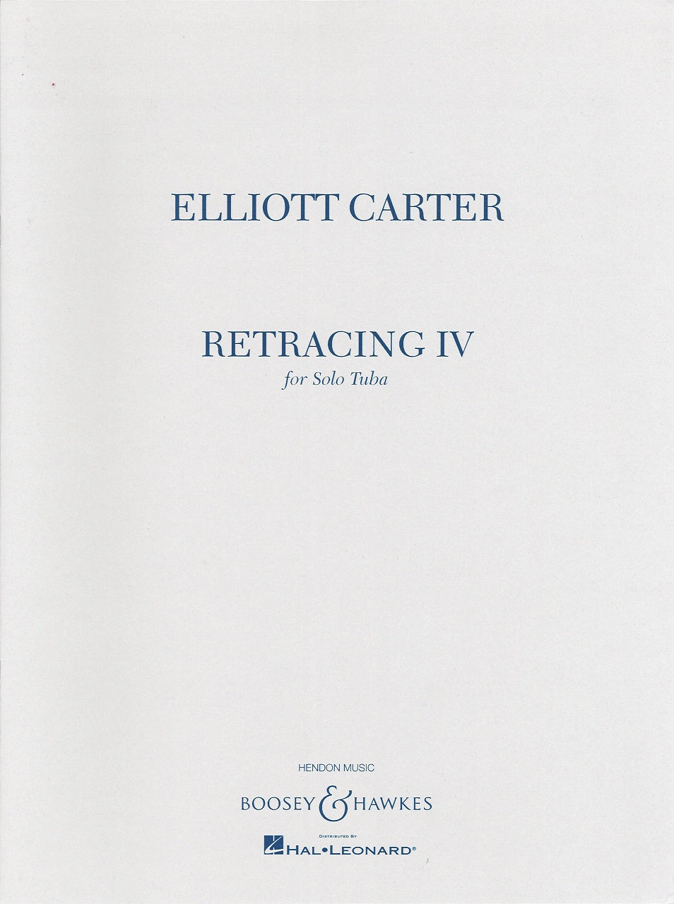 Carter, Retracing 4, for solo tuba (Boosey)