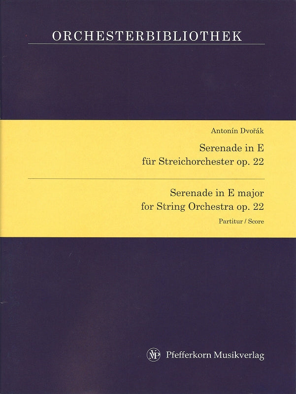 Dvorak, Serenade op. 22 in E Full Score (Pfefferkorn)