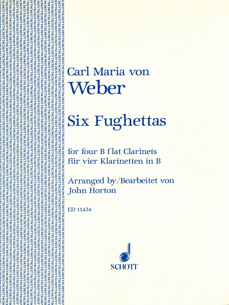 Weber, 6 Fughettas (4BbCl) (Schott)