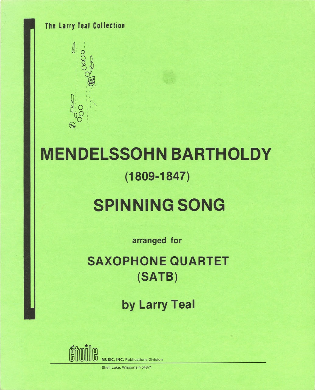 Mendelssohn, Spinning Song (SATBr Sax) (Etoile Music/Lauren Keiser)
