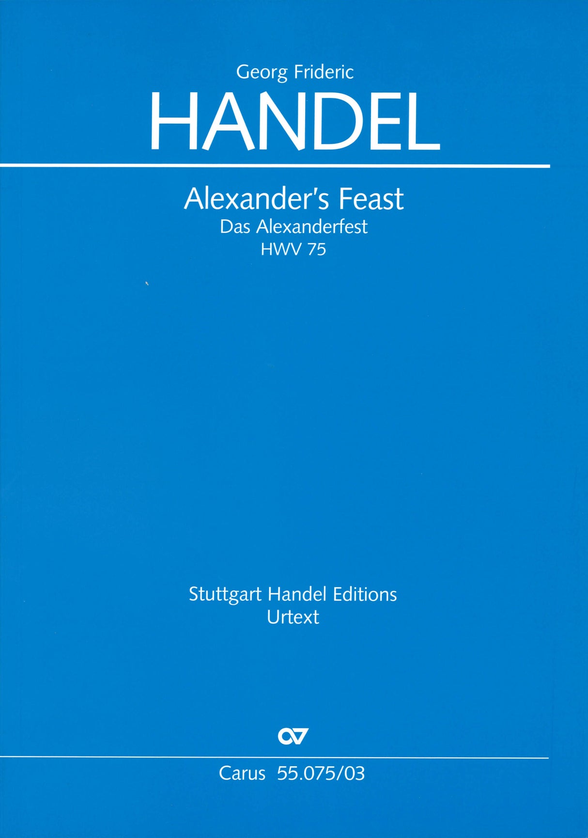 Handel, Alexander's Feast HWV 75 [E/G] (Carus)