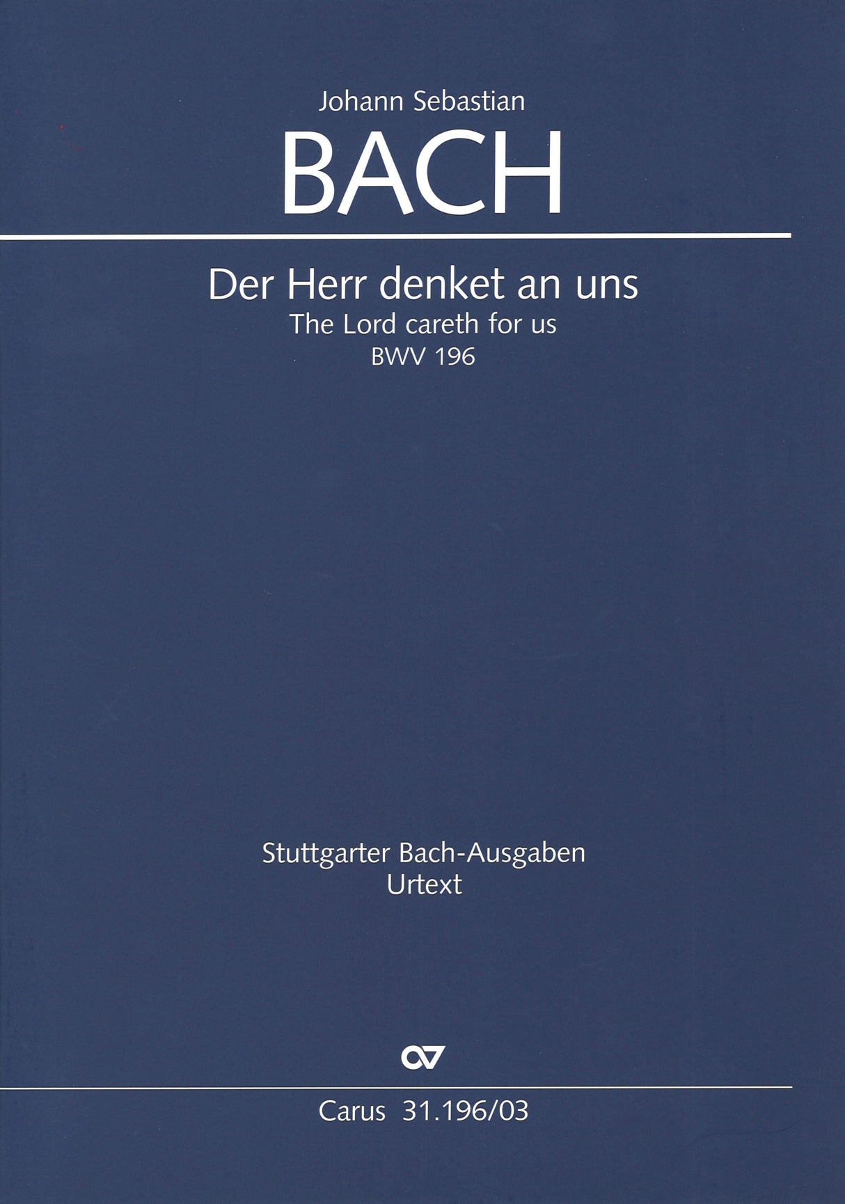 Bach, Kantate BWV 196 [G/E] (Carus)