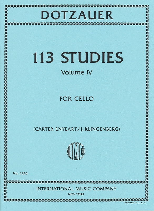 Dotzauer, 113 Studies, 4 (Enyeart) (IMC)