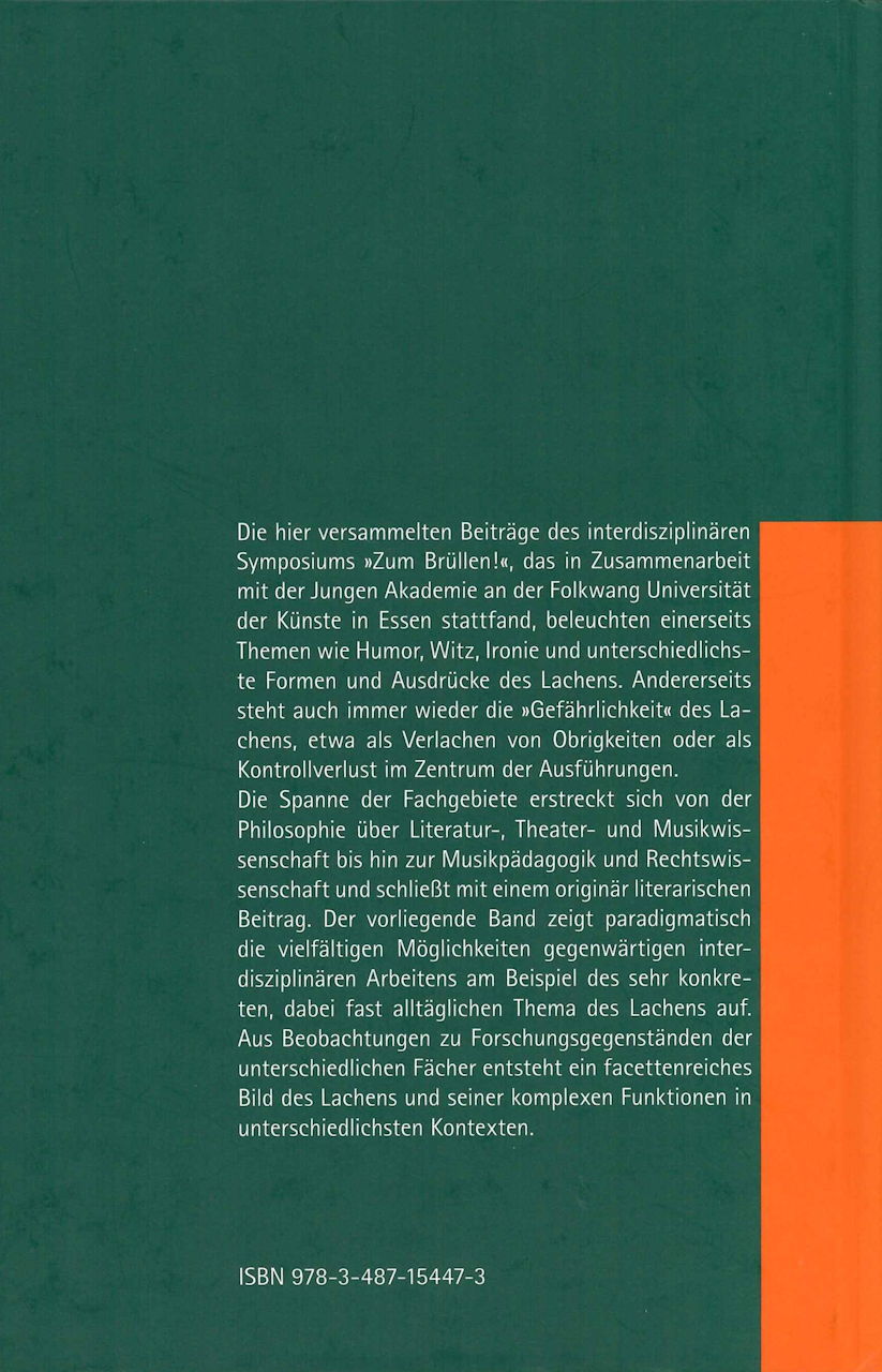 Zum Brullen!: Interdisziplinares Symposi (Olms)