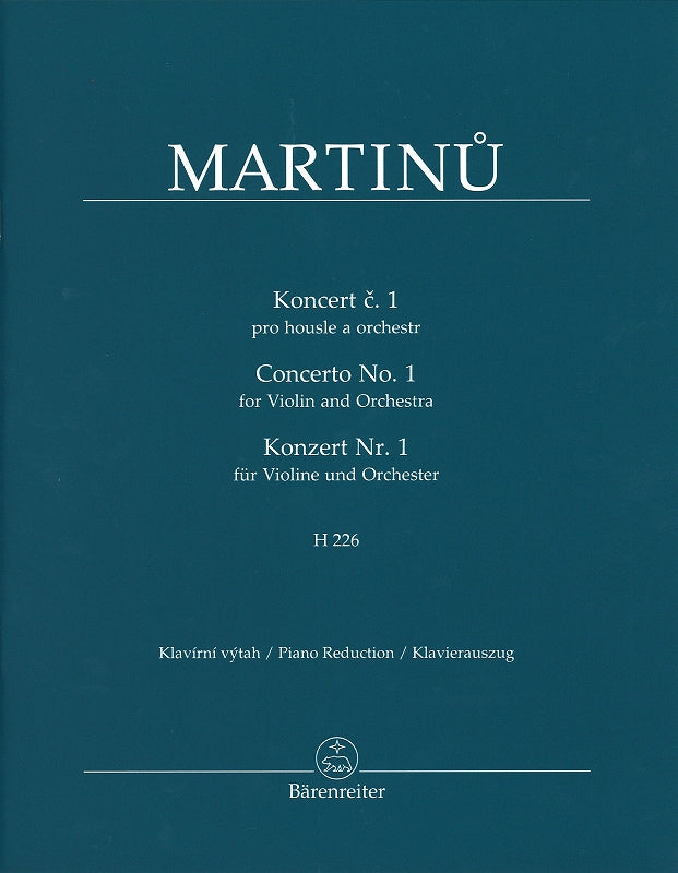 Martinu, Concerto No. 1, H 226 (Barenreiter)