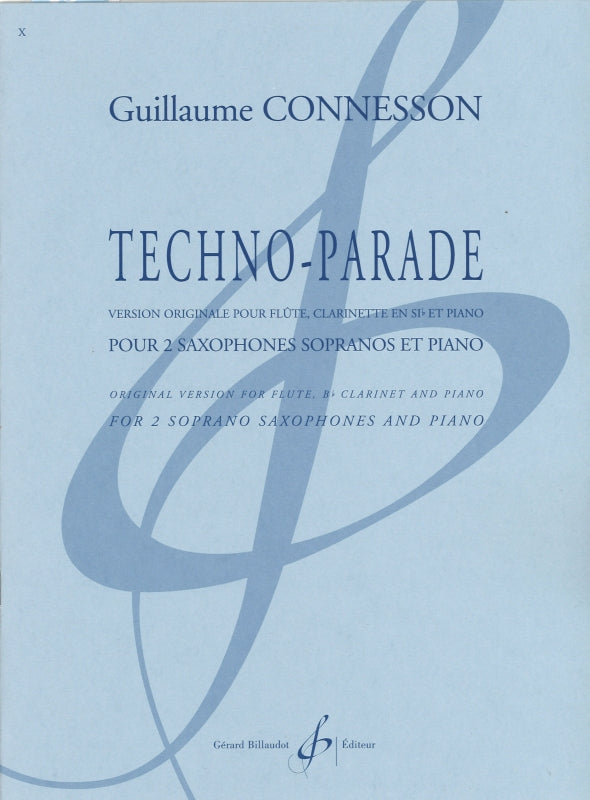 Connesson, Techno-parade (SS Sax,Pf) (Billaudot)
