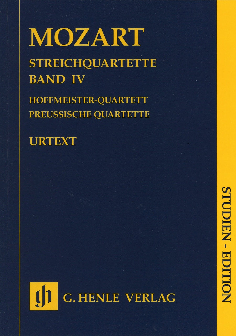 Mozart, String Quartets 4: KV 499-590 (Henle)