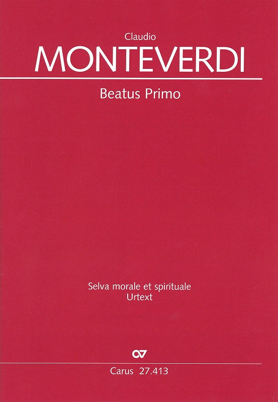 Monteverdi, Beatus vir Primo Full Score (Carus)