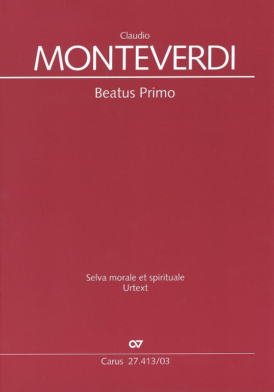 Monteverdi, Beatus vir Primo Vocal Score (Carus)