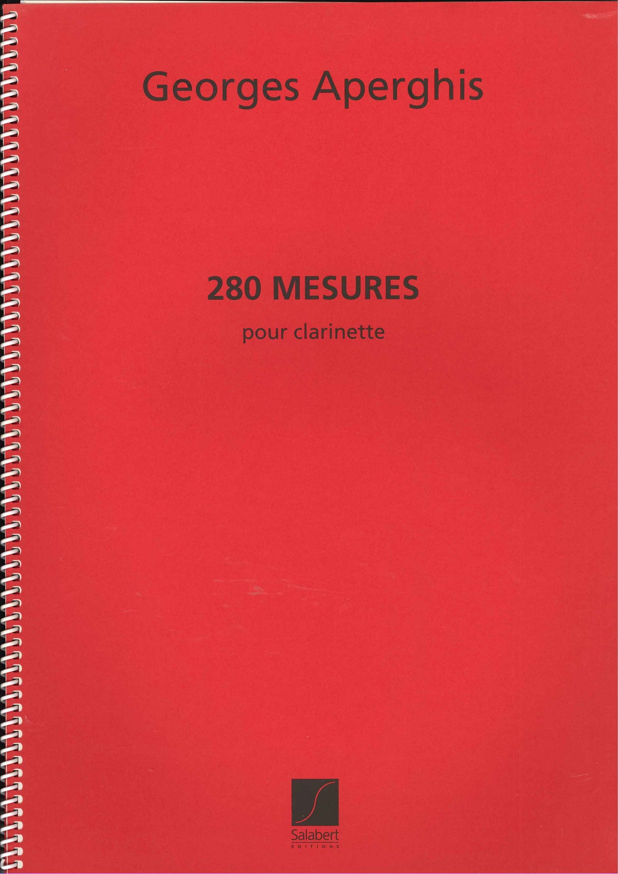 Aperghis, 280 Mesures pour clarinette (Salabert)
