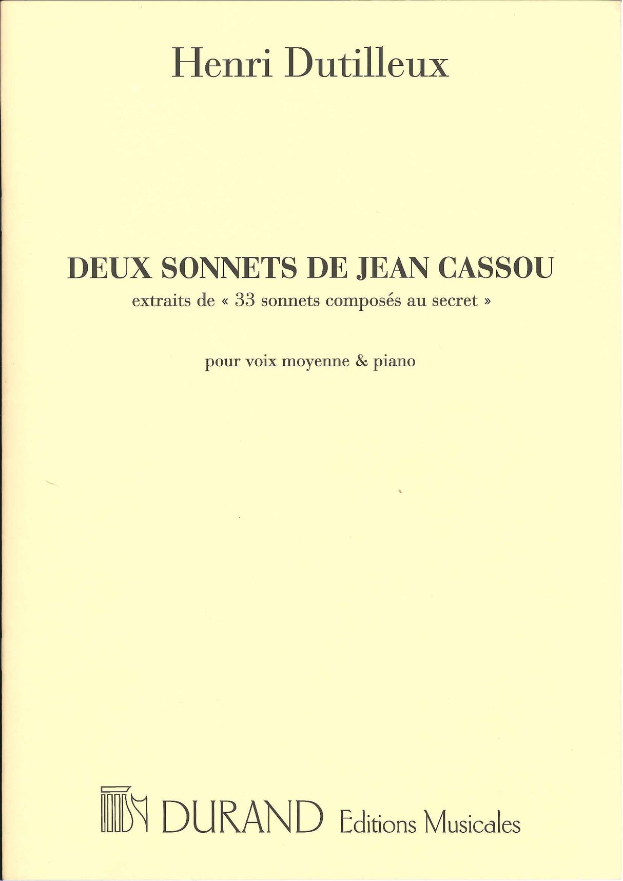 Dutilleux, 2 Sonnets de J. Cassou (Durand)