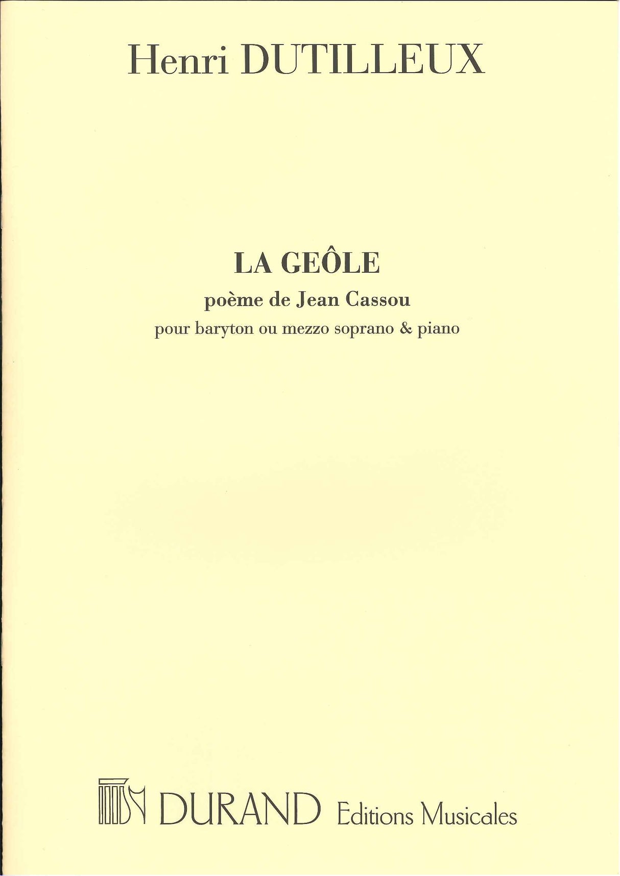 Dutilleux, Geole (Durand)