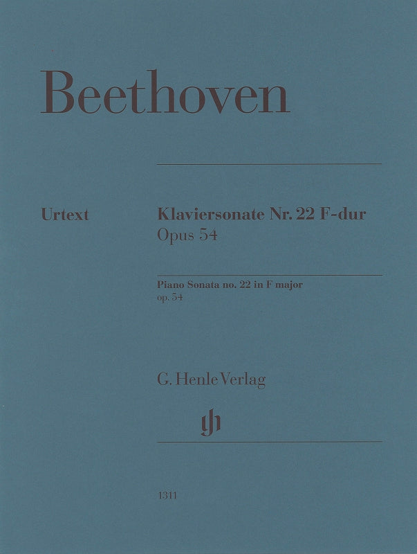 Beethoven, Sonata No.22 op. 54 (Wallner) (Henle)