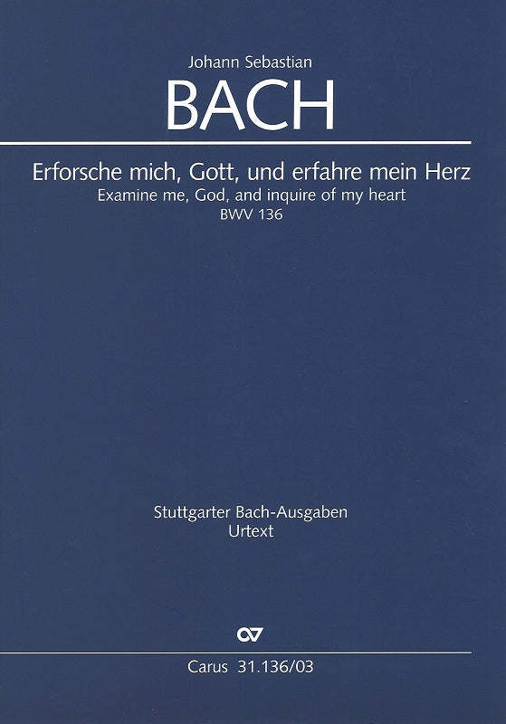 Bach, Kantate BWV 136 [G/E] (Carus)