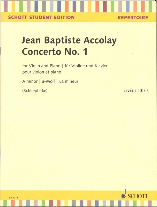 Accolay, Concerto No. 1 in a (Schott)