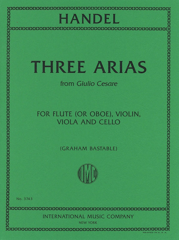 Handel, Giulia Cesare, 3 Arias (Fl,Str) (IMC)