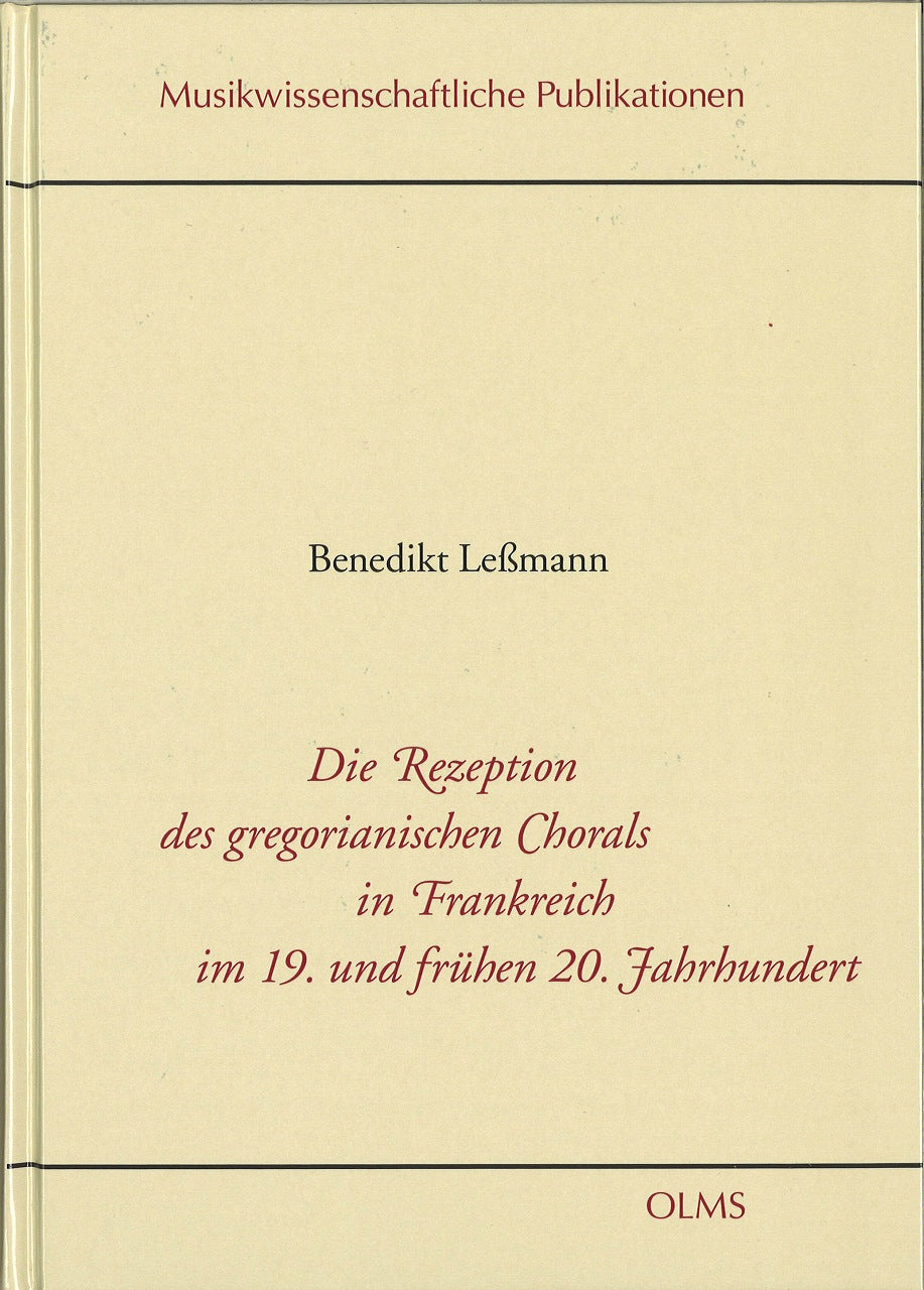 Lessmann, Rezeption des gregorianischen (Olms)
