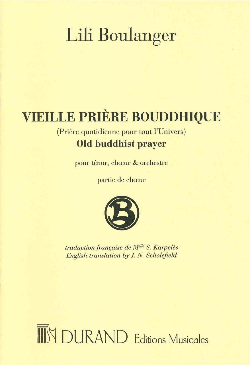 Boulanger, Vieille priere bouddhique[F/E (Durand)