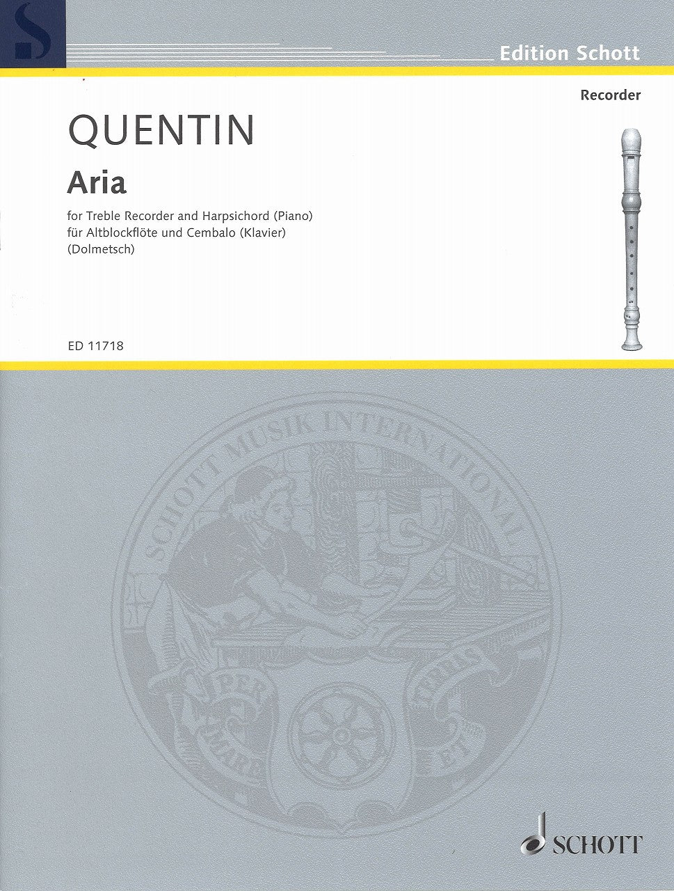 Quentin, Aria (ARec,Kbd) (Schott)