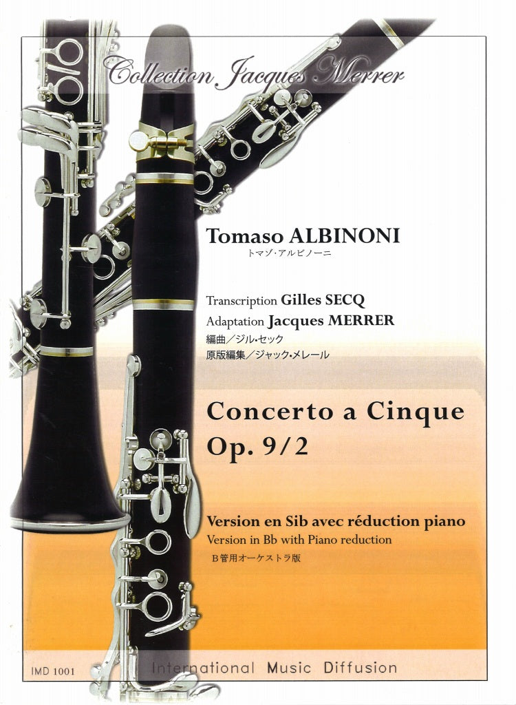 Albinoni, Concerto op. 9/2 (Bb Cl,Pf) (IMD (International Music Diffusion))