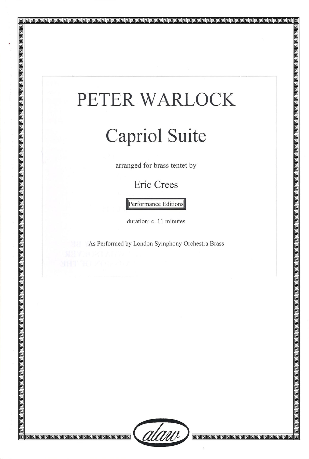 Warlock, Capriol Suite (Alaw)