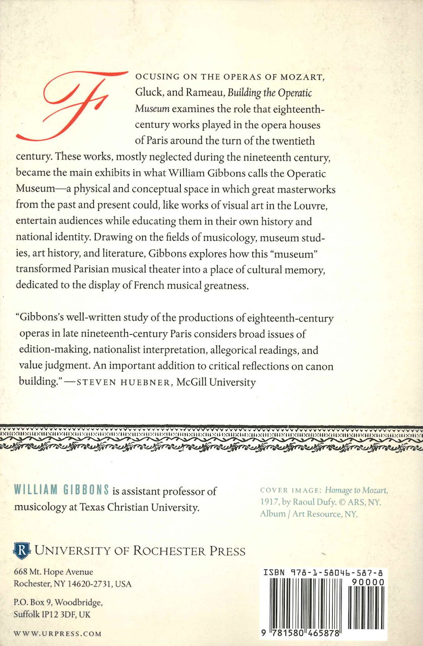 Gibbons, Building the Operatic Museum(p) (Rochester Press, University of)