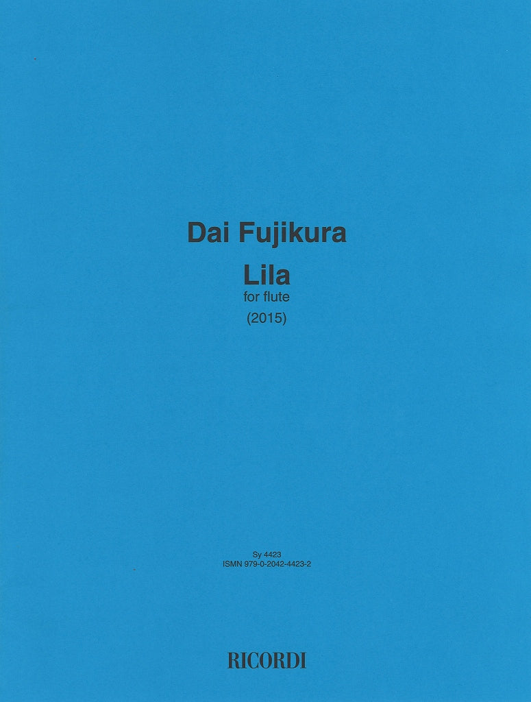 Fujikura, Lila, for Flute (2015) (Ricordi)