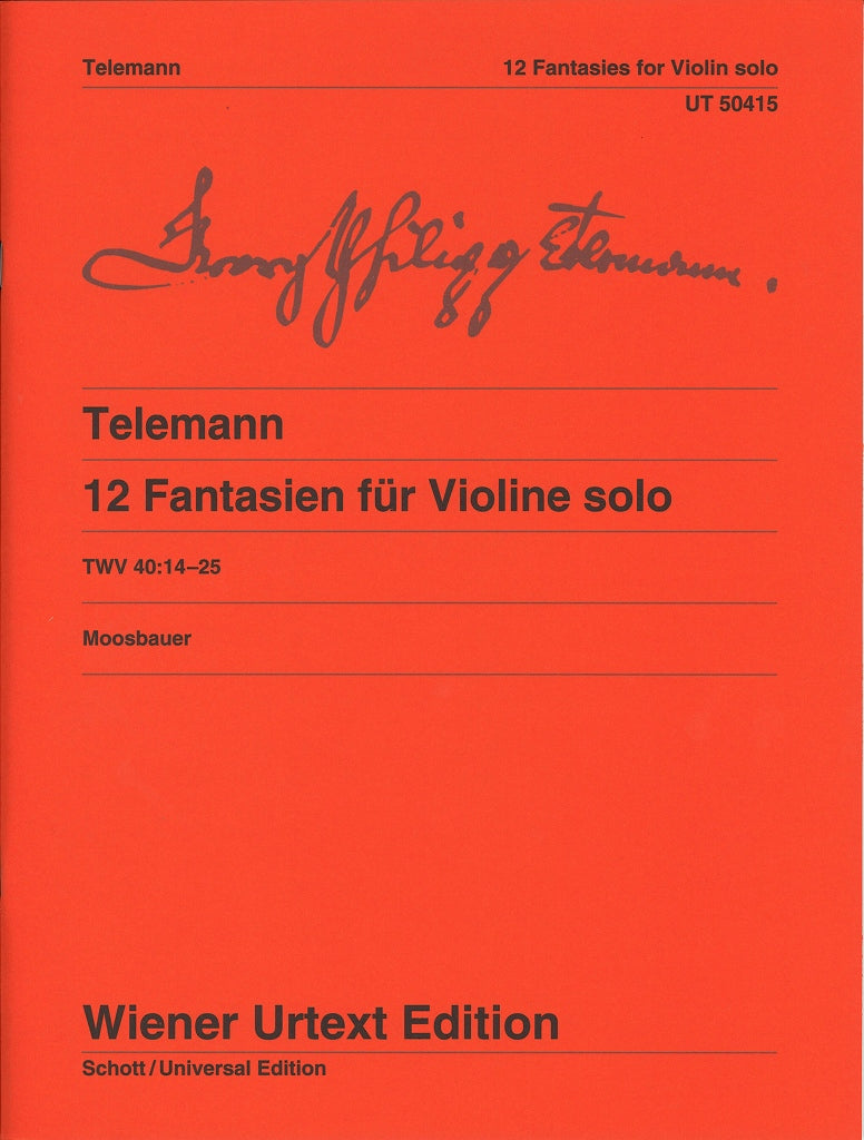Telemann, Fantasien TWV 40/14-25 (Solo) (Wiener Urtext Edition)