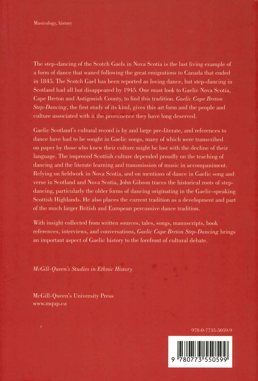 Gibson, Gaelic Cape Breton Step-Dancing (McGill-Queen's University Press)