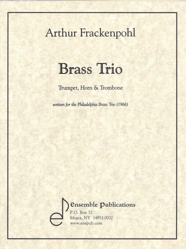 Frackenpohl, Brass Trio (Ensemble Publications)