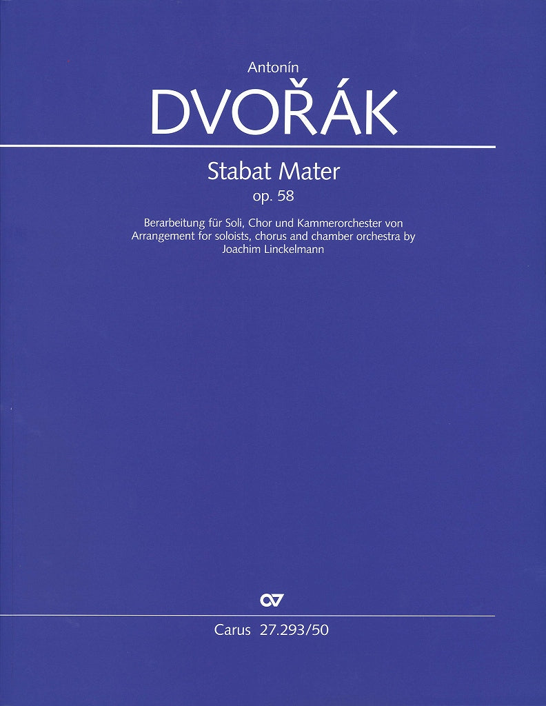 Dvorak, Stabat mater (Chamber ver)Score (Carus)