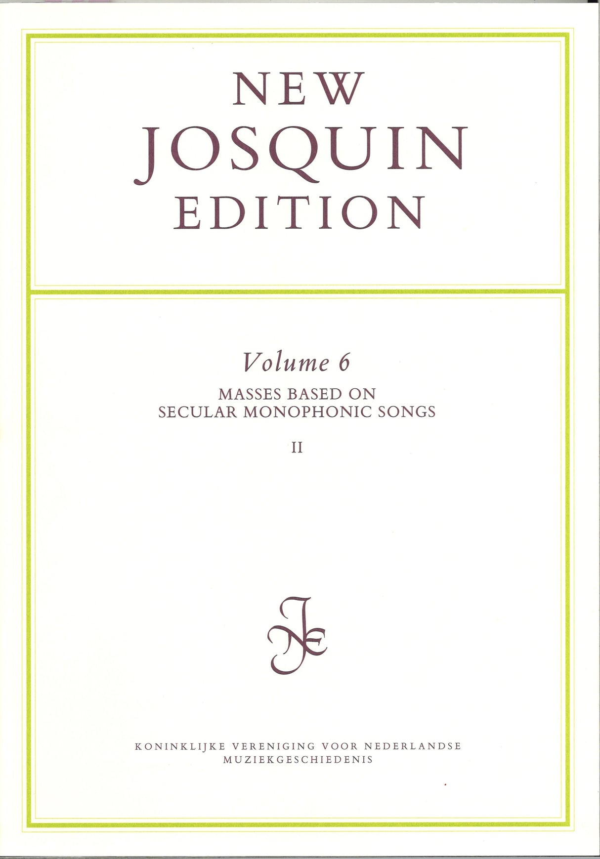 New Josquin Edition 6 (KVNM)