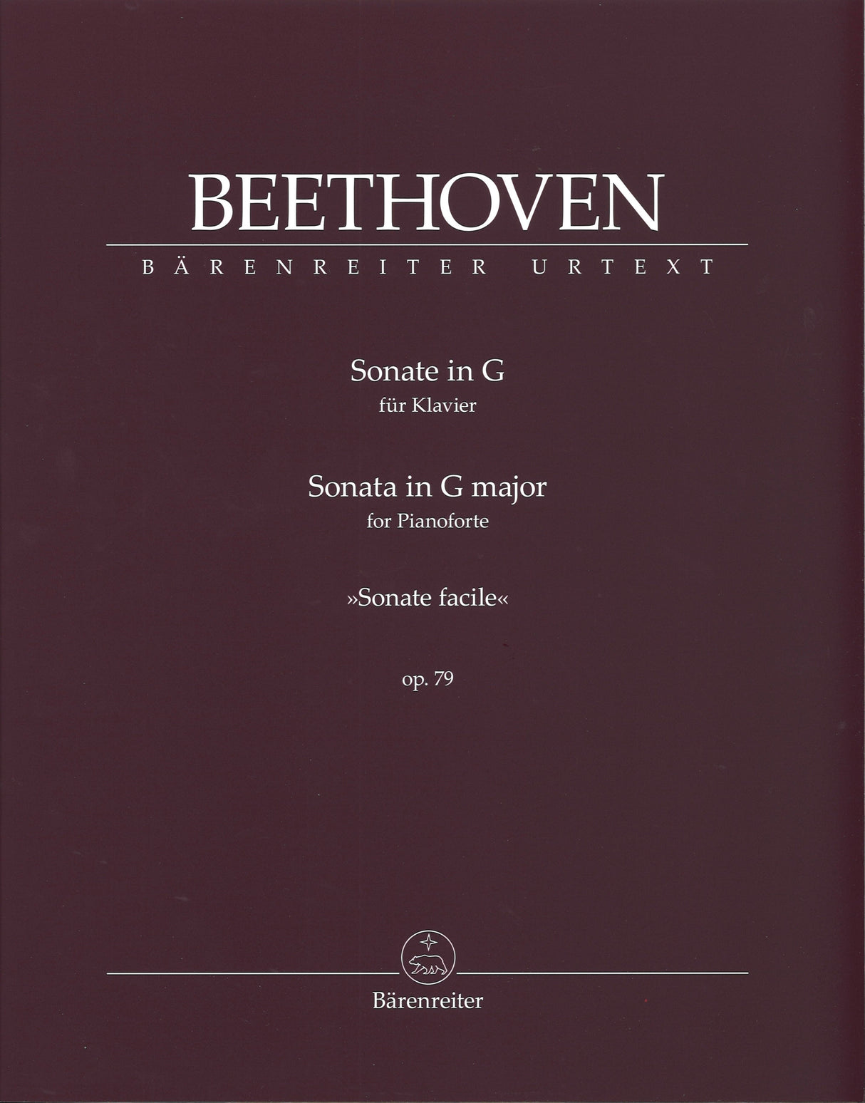 Beethoven, Sonata No.25 in G, op. 79 (Barenreiter)