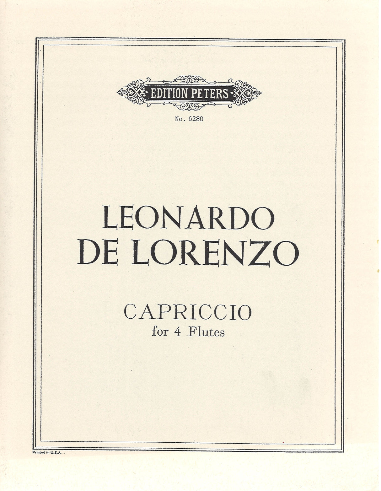 Lorenzo, Capriccio op. 82/3 (4Fl) (Peters)