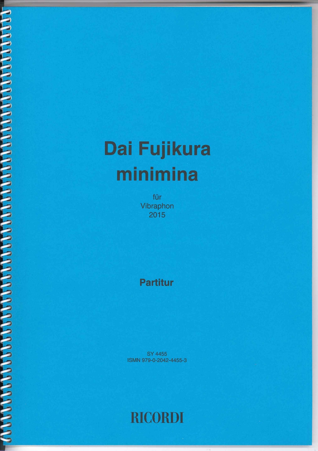 Fujikura, Minimina for Vibraphone (2015) (Ricordi)