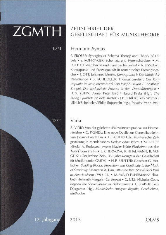 Zeitschrift der Ges. fur MT 12 (Olms)