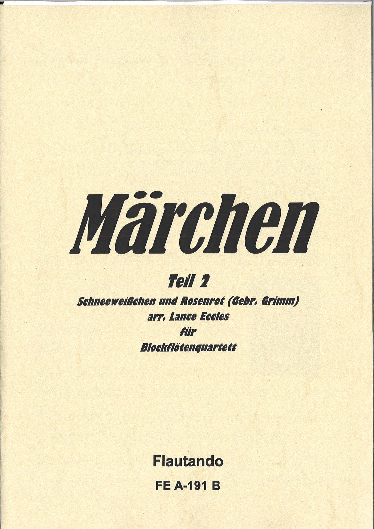 Eccles,L., Marchen 'Schneeweisschen' 2 (Walhall)