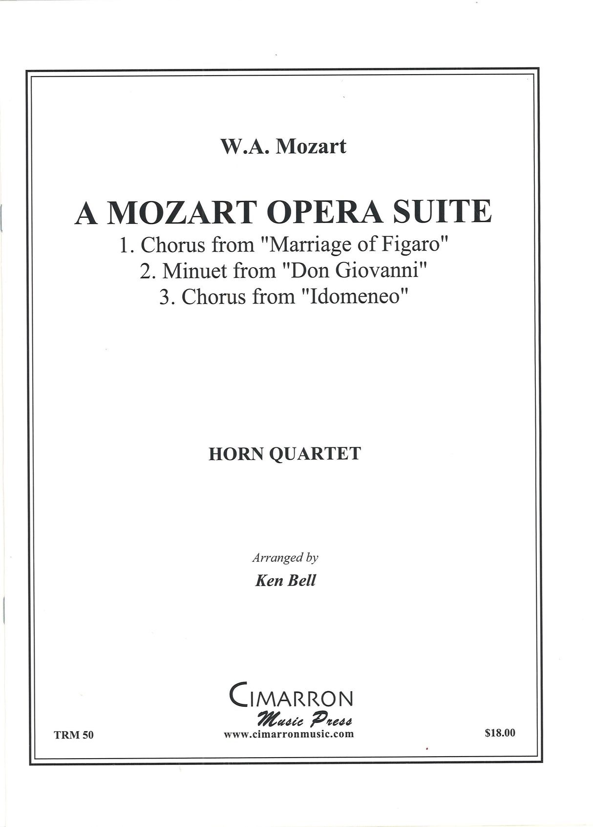 Mozart, Mozart Opera Suite (4Hn) (Cimarron Music Press)