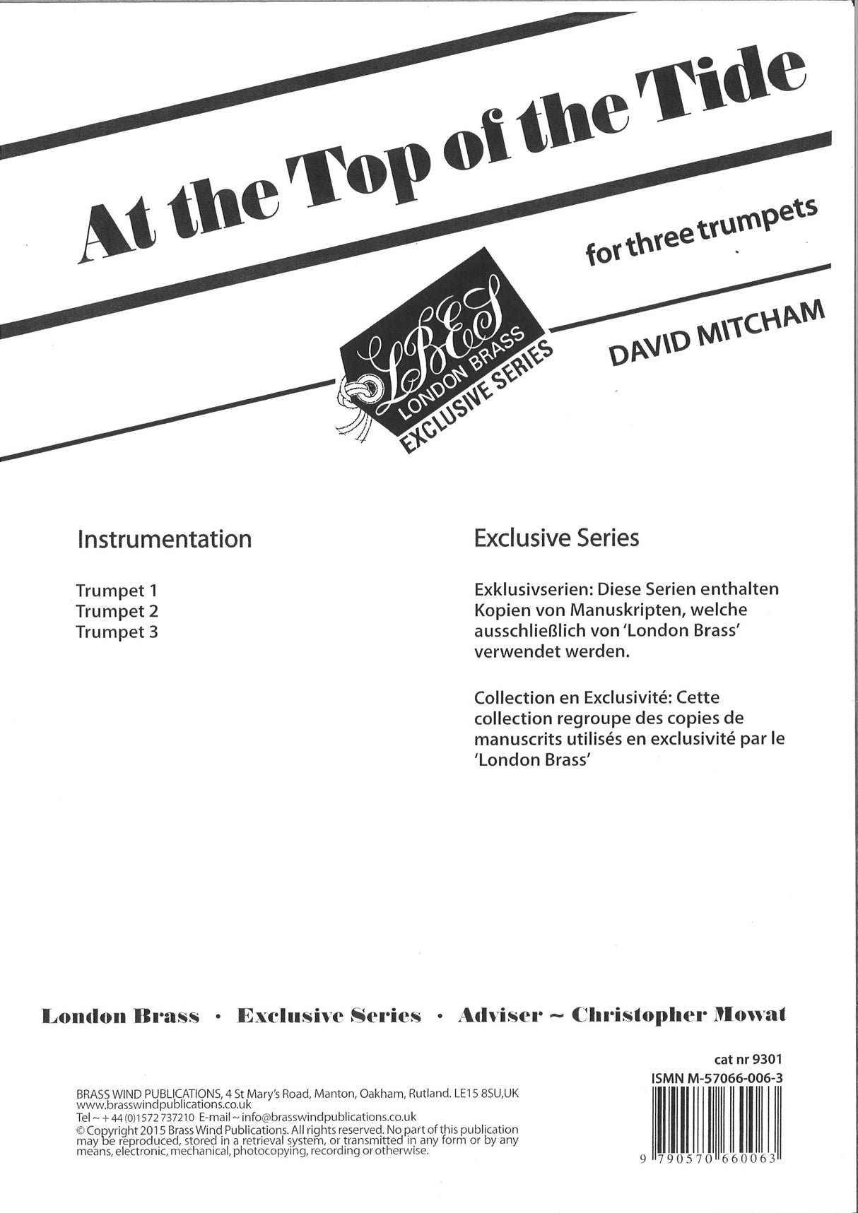 Mitcham, At the Top of the Tide (3Trp) (Brass Wind Publications)