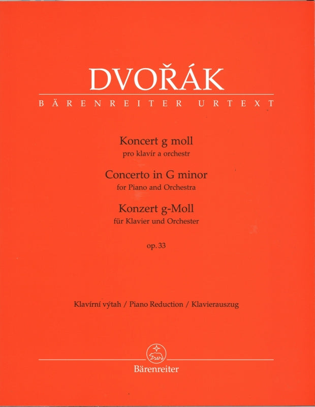 Dvorak, Concerto in g, op. 33, B 63 (Barenreiter)