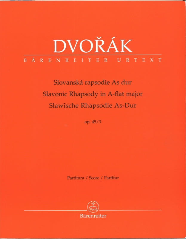Dvorak, Slavonic Rhapsody op. 45/3 Score (Barenreiter)