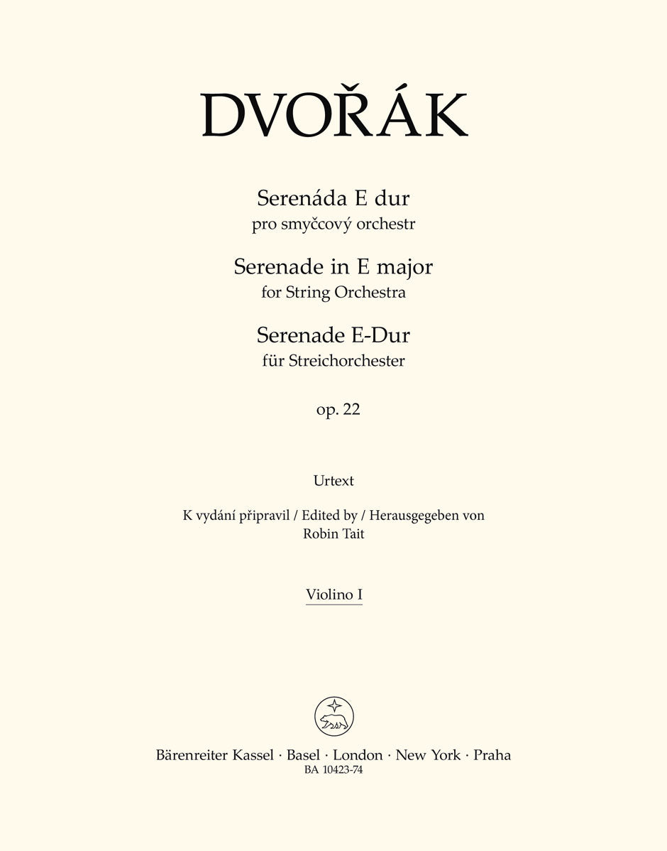 Dvorak, Serenade op. 22 in E (Barenreiter)