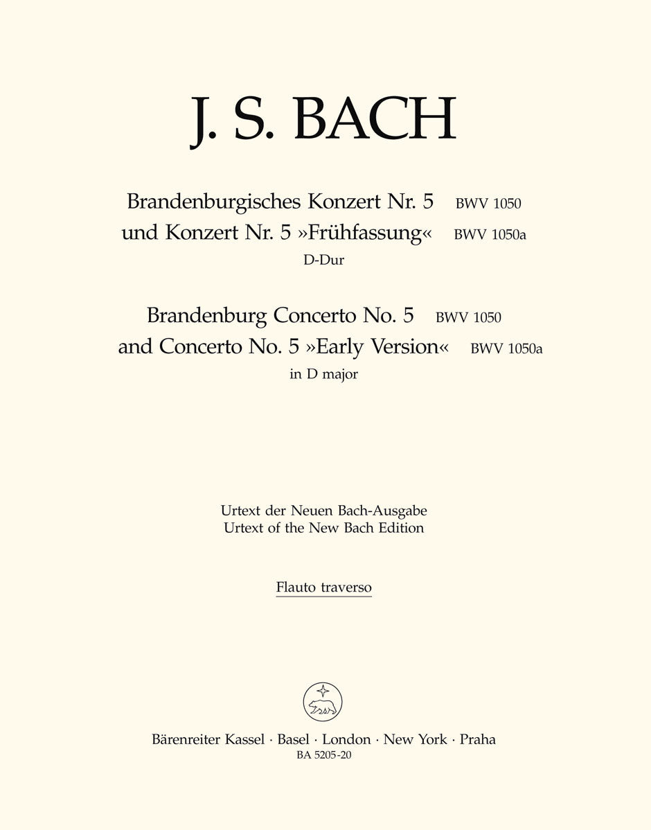 Bach, Brandenburg Concerto No. 5 (Barenreiter)